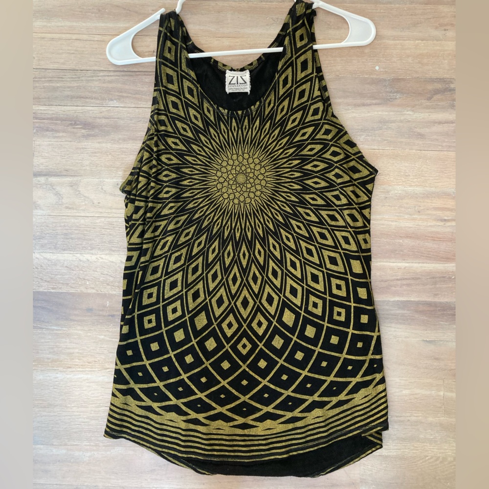 Mens Geometric Organic Cotton Tank